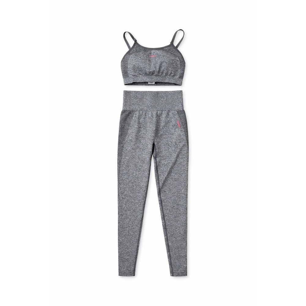 Gymshark Seamless Gray Legging Set Small‎ Sports Bra + Pants